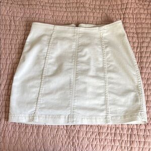 Free People Ivory White Stretchy Mini Skirt- Size 12